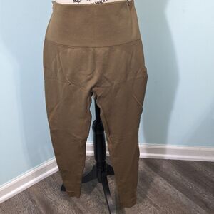 SET ACTIVE by MADELYN CLINE Leggings brown large workout athleisure
